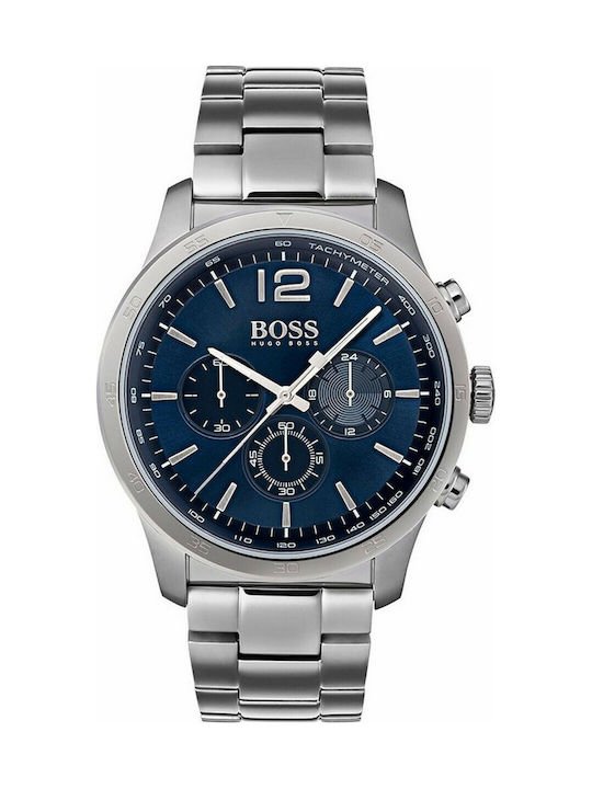 Hugo Boss Professional Chronograph Blue Dial Silver Steel Strap Watch for Men - 1513527 Buy Now By Hugo Boss