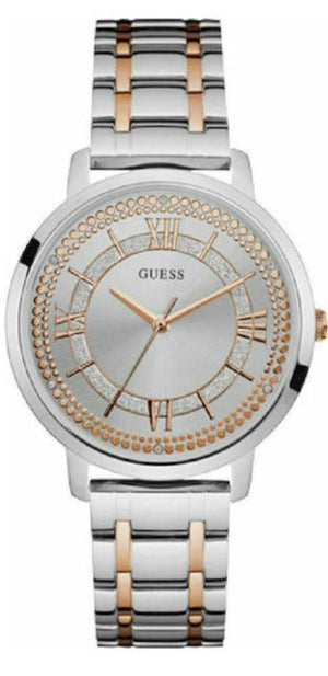 Guess Montauk Silver Dial Two Tone Steel Strap Watch For Women - W0933L6 Buy Now By Guess