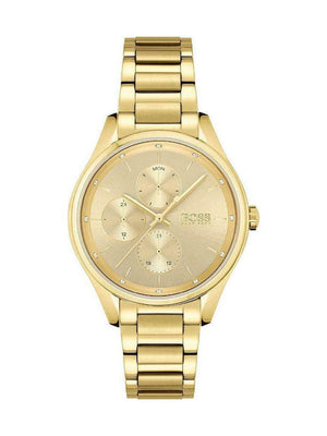 Hugo Boss Grand Course Gold Dial Gold Steel Strap Watch for Women - 1502584 Buy Now By Hugo Boss