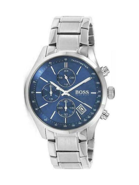 Hugo Boss Grand Prix Blue Dial Silver Steel Strap Watch for Men - 1513478 Buy Now By Hugo Boss