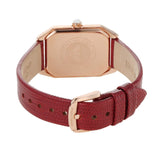 Emporio Armani Gianni T Bar Two-Hand Mother of Pearl Dial Red Leather Strap Watch For Women - AR11467 Buy Now By Emporio Armani