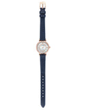 Emporio Armani Gianni T-Bar Analog Mother of Pearl Dial Blue Leather Strap Watch For Women - AR11468 Buy Now By Emporio Armani