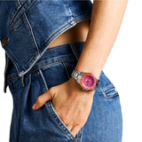 Fossil Blue Dive Analog Pink Dial Silver Steel Strap Watch For Women - ES5351 Buy Now By Fossil