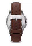 Fossil Grant Chronograph White Dial Brown Leather Strap Watch for Men - FS4735 Buy Now By Fossil