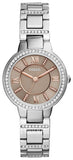 Fossil Virginia Taupe Dial Silver Steel Strap Watch for Women - ES4147 Buy Now By Fossil