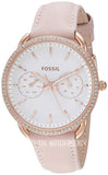 Fossil Tailor Quartz White Dial Pink Leather Strap Watch for Women - ES4393 Buy Now By Fossil