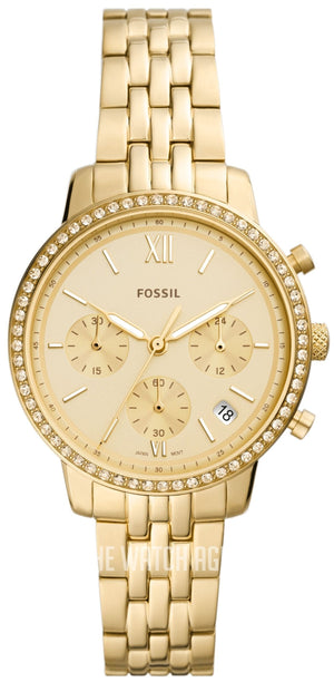 Fossil Neutra Chronograph Gold Dial Gold Steel Strap Watch for Women - ES5219 Buy Now By Fossil