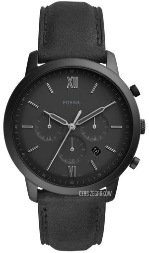 Fossil Neutra Chronograph Black Dial Black Leather Strap Watch for Men - FS5503 Buy Now By Fossil