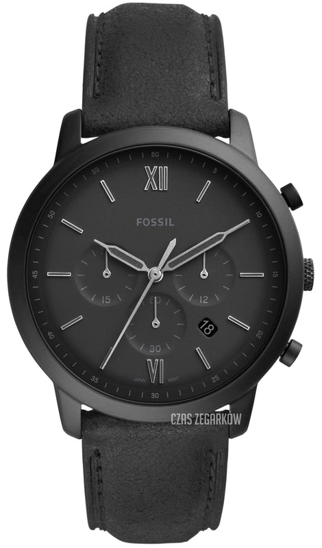 Fossil Neutra Chronograph Black Dial Black Leather Strap Watch for Men - FS5503 Buy Now By Fossil