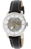 Fossil Townsman Automatic Skeleton White Dial Black Leather Strap Watch for Men - ME3085 Buy Now By Fossil