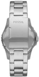 Fossil FB-01 Automatic Skeleton Black Dial Silver Steel Strap Watch for Men - ME3190 Buy Now By Fossil