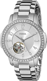Fossil Architect Automatic Silver Dial Silver Steel Strap Watch for Women - ME3057 Buy Now By Fossil