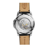 Fossil Grant Automatic Skeleton White Dial Black Leather Strap Watch for Men - ME3101 Buy Now By Fossil