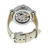 Fossil Boyfriend Automatic Skeleton Silver Dial White Leather Strap Watch for Women - ME3069 Buy Now By Fossil