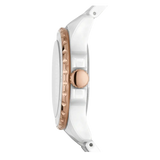 Fossil FB-01 Analog White Dial White Ceramic Strap Watch for Women - CE1107 Buy Now By Fossil