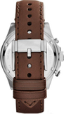Fossil Wakefield Chronograph White Dial Brown Leather Strap Watch for Men - CH2943 Buy Now By Fossil