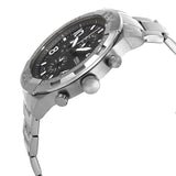 Fossil Bronson Chronograph Black Dial Silver Steel Strap Watch for Men - FS5710 Buy Now By Fossil