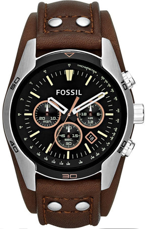 Fossil Coachman Chronograph Black Dial Brown Leather Strap Watch for Men - CH2891 Buy Now By Fossil