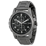 Fossil Dean Chronograph Black Dial Black Steel Strap Watch for Men - FS4721 Buy Now By Fossil