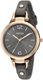 Fossil Georgia Smoke Grey Dial Grey Leather Strap Watch for Women - ES3077 Buy Now By Fossil