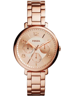 Fossil Jacqueline Rose Gold Dial Rose Gold Steel Strap Watch for Women - ES3665 Buy Now By Fossil