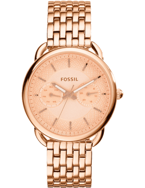 Fossil Tailor Rose Gold Dial Rose Gold Stainless Steel Strap Watch for Women - ES3713 Buy Now By Fossil
