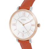 Fossil Jacqueline White Dial Brown Leather Strap Watch for Women - ES3842 Buy Now By Fossil