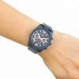 Fossil Perfect Boyfriend Multifunction Blue Dial Blue Steel Strap Watch for Women - ES4093 Buy Now By Fossil