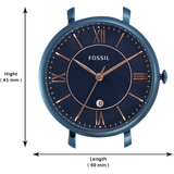 Fossil Jacqueline Blue Dial Blue Steel Strap Watch for Women - ES4094 Buy Now By Fossil