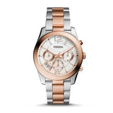Fossil Perfect Boyfriend Mother of Pearl Dial Two Tone Steel Strap Watch for Women - ES4135 Buy Now By Fossil