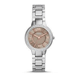 Fossil Virginia Taupe Dial Silver Steel Strap Watch for Women - ES4147 Buy Now By Fossil