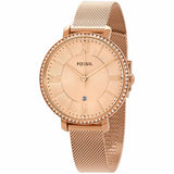 Fossil Jacqueline Quartz Rose Gold Dial Rose Gold Mesh Strap Watch for Women - ES4628 Buy Now By Fossil