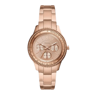 Fossil Stella Sport Multifunction Rose Gold Dial Rose Gold Steel Strap Watch for Women - ES5106 Buy Now By Fossil