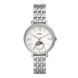 Fossil Jacqueline Multifunction Moonphase White Dial Silver Steel Strap Watch for Women - ES5164 Buy Now By Fossil