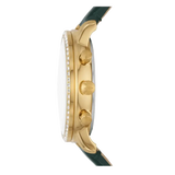 Fossil Neutra Chronograph Green Dial Green Leather Strap Watch for Women - ES5239 Buy Now By Fossil