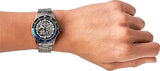 Fossil FB-01 Automatic Skeleton Black Dial Grey Steel Strap Watch for Men - ME3201 Buy Now By Fossil