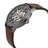 Fossil Forrester Automatic Skeleton Grey Dial Brown Leather Strap Watch for Men - ME3178 Buy Now By Fossil