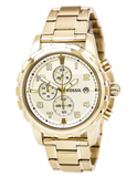 Fossil Dean Chronograph Champagne Dial Gold Steel Strap Watch for Men - FS4867 Buy Now By Fossil