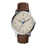 Fossil Minimalist Off White Dial Brown Leather Strap Watch for Men - FS5306 Buy Now By Fossil