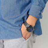 Fossil Neutra Chronograph Blue Dial Silver Mesh Bracelet Watch for Men - FS5383 Buy Now By Fossil