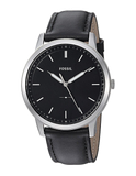Fossil The Minimalist Three Hand Black Dial Black Leather Strap Watch for Men - FS5398 Buy Now By Fossil