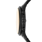 Fossil Machine Chronograph Black Dial Black Leather Strap Watch for Men - FS5586 Buy Now By Fossil