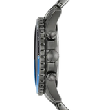 Fossil FB-01 Chronograph Black Dial Grey Steel Strap Watch for Men - FS5835 Buy Now By Fossil