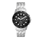 Fossil FB-01 Chronograph Black Dial Silver Steel Strap Watch for Men - FS5837 Buy Now By Fossil