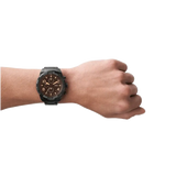 Fossil Bronson Chronograph Black Dial Black Steel Strap Watch for Men - FS5876 Buy Now By Fossil