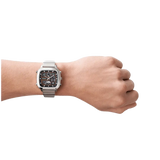 Fossil Retro Analog-Digital Black Dial Silver Steel Strap Watch for Men - FS5890 Buy Now By Fossil