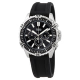 Fossil Garrett Chronograph Black Dial Black Rubber Strap Watch for Men - FS5624 Buy Now By Fossil