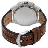 Fossil Garrett Chronograph Blue Dial Brown Leather Strap Watch for Men - FS5625 Buy Now By Fossil