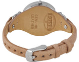 Fossil Georgia Bone Grey Dial Beige Leather Strap Watch for Women - ES2830 Buy Now By Fossil
