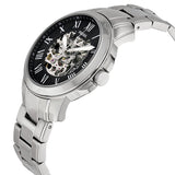 Fossil Grant Skeleton Black Dial Silver Steel Strap Watch for Men - ME3055 Buy Now By Fossil